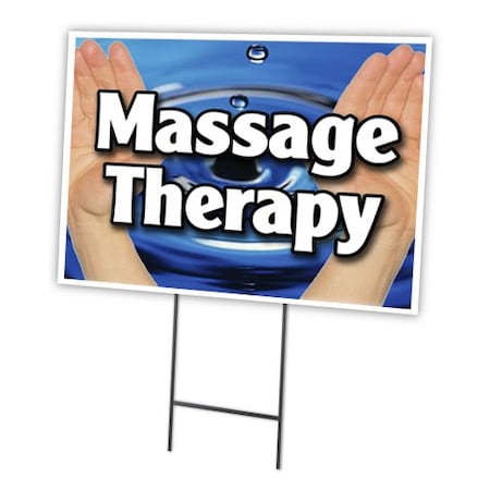 Signmission Massage Therapy Yard Sign & Stake outdoor plastic coroplast window, C-1216-DS-Massage Therapy C-1216-DS-Massage Therapy